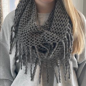Gray infinity scarf